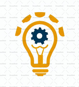 Glühbirne und Zahnräder